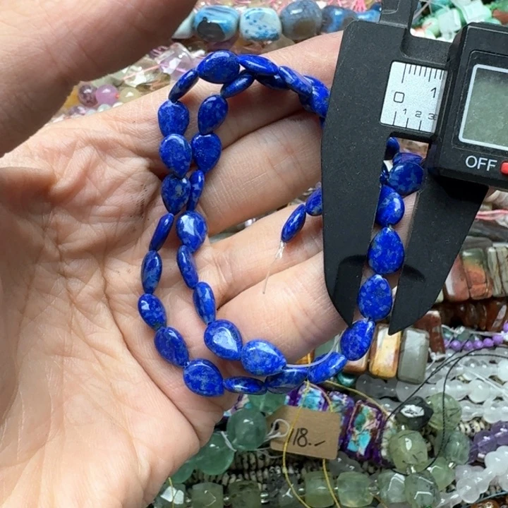 未镶嵌玛瑙/玉髓珠宝半成品一条7x9mm青金石