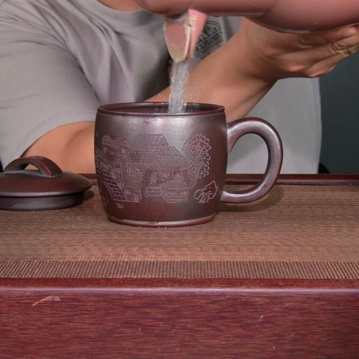 茶杯紫砂高货放漏