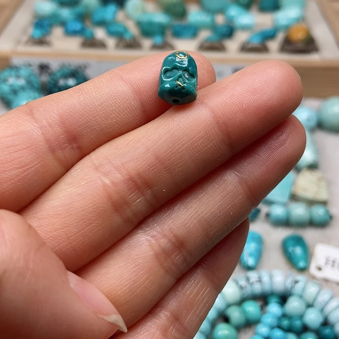 未镶嵌绿松石珠宝半成品