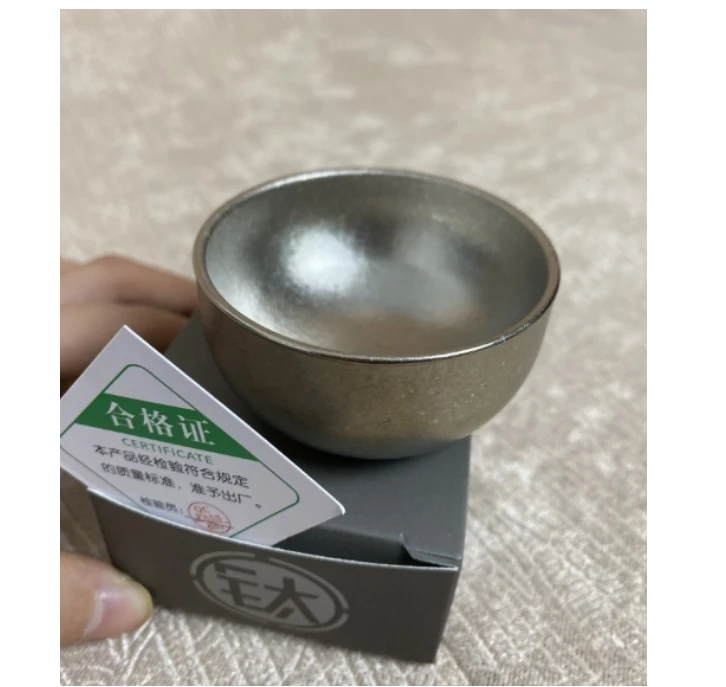 纯钛防烫小茶杯功道杯