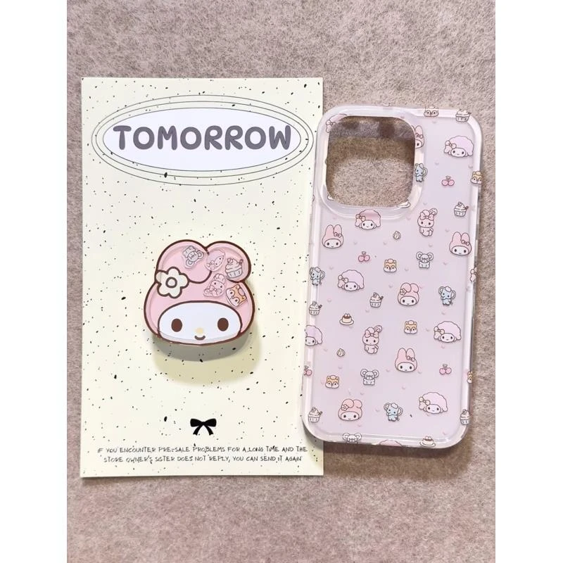 欧克里里美乐蒂摇摇乐支架适用苹果16手机壳双层华为vivo小米oppo