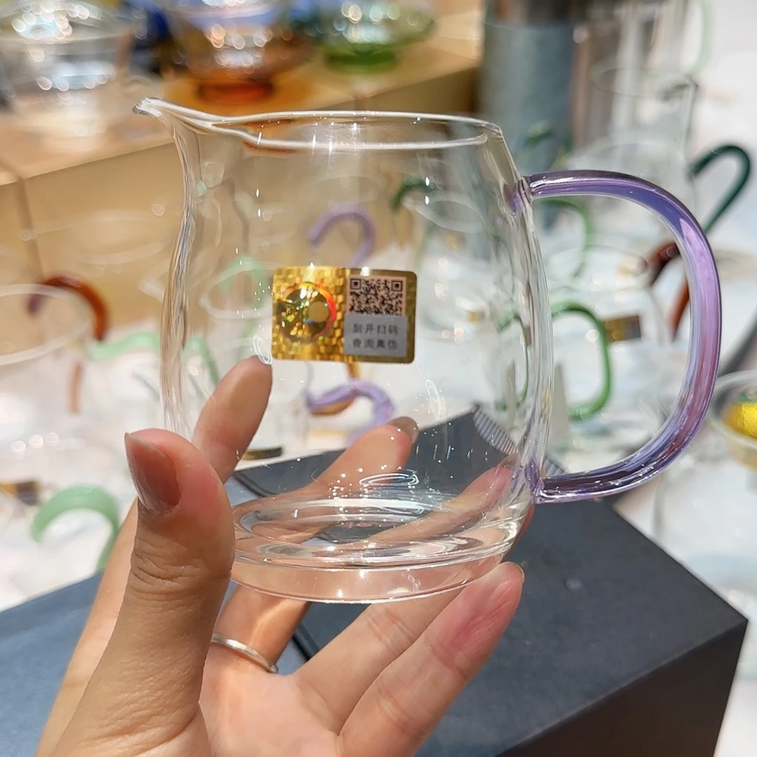 小***泡禾器浅紫色澄然公道杯