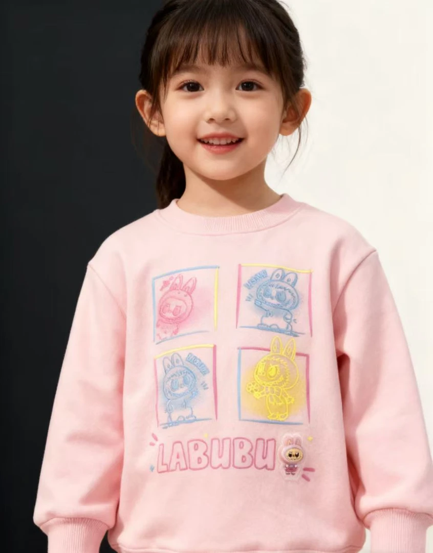 卫衣套头宽松小童童装洋气儿童长袖休闲上衣圆领女秋冬B类女童