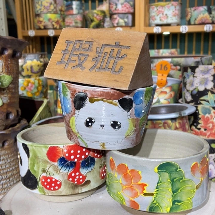 红陶景德镇艺术手绘作品