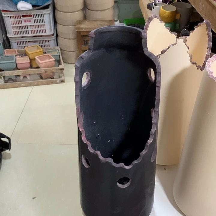 摆件陶盆有孔 微瑕介意勿拍