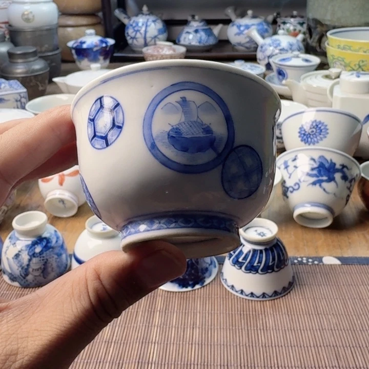 青花瓷器杯子茶具