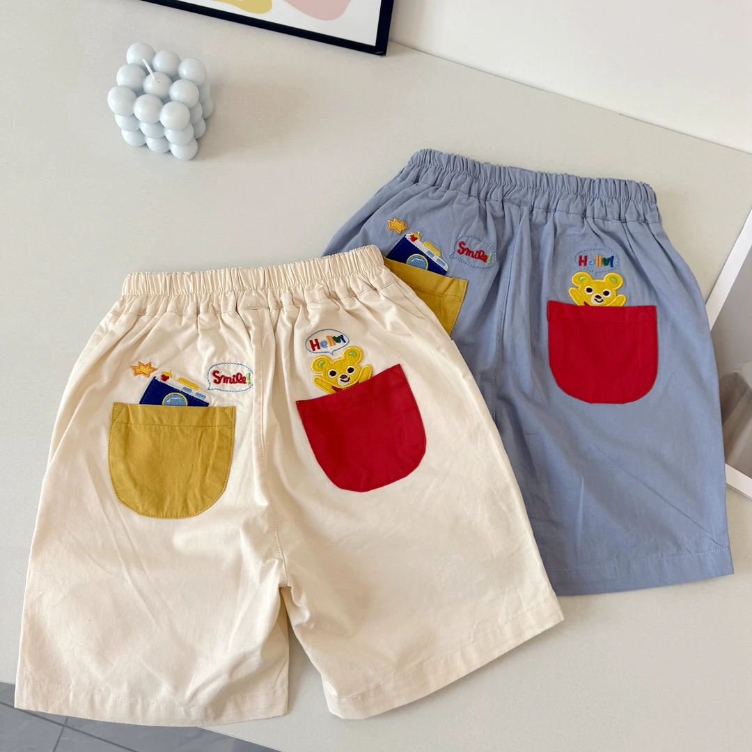 儿童可爱短裤~ 日系新款男女童梭织五分裤宝宝百搭洋气裤子潮