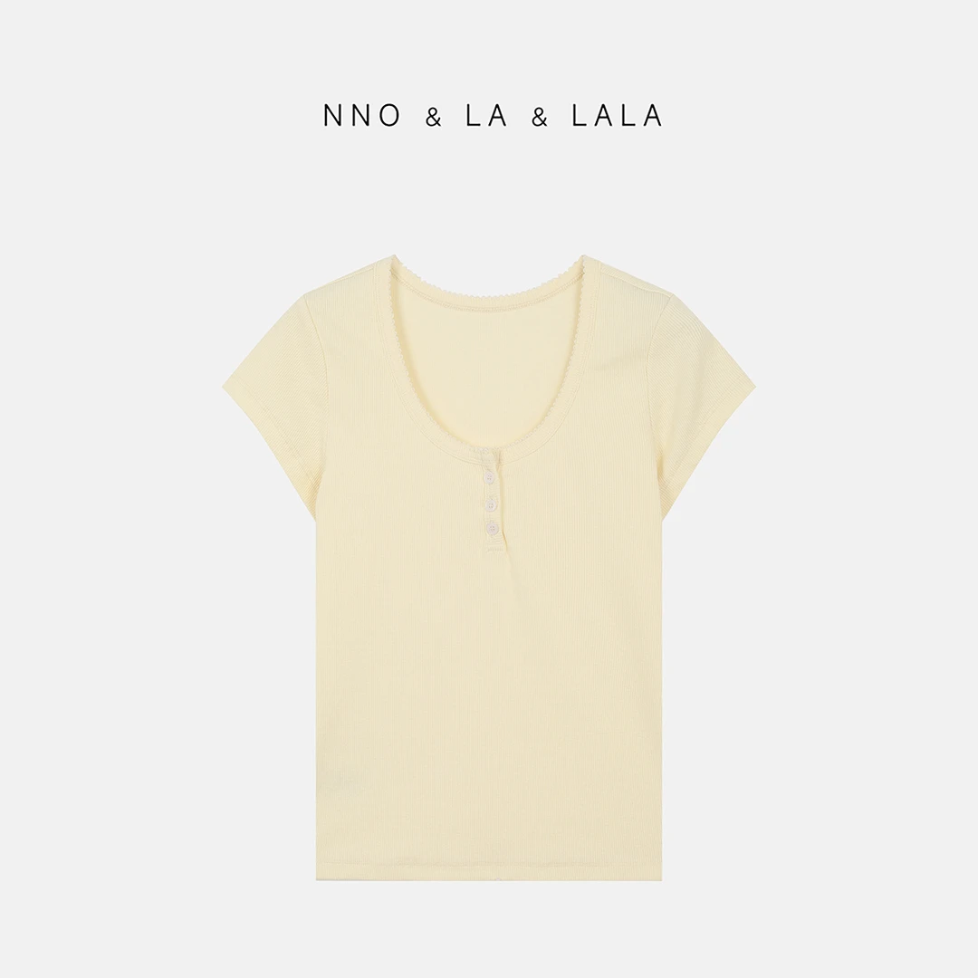 LA  奶黄 T 恤 26470