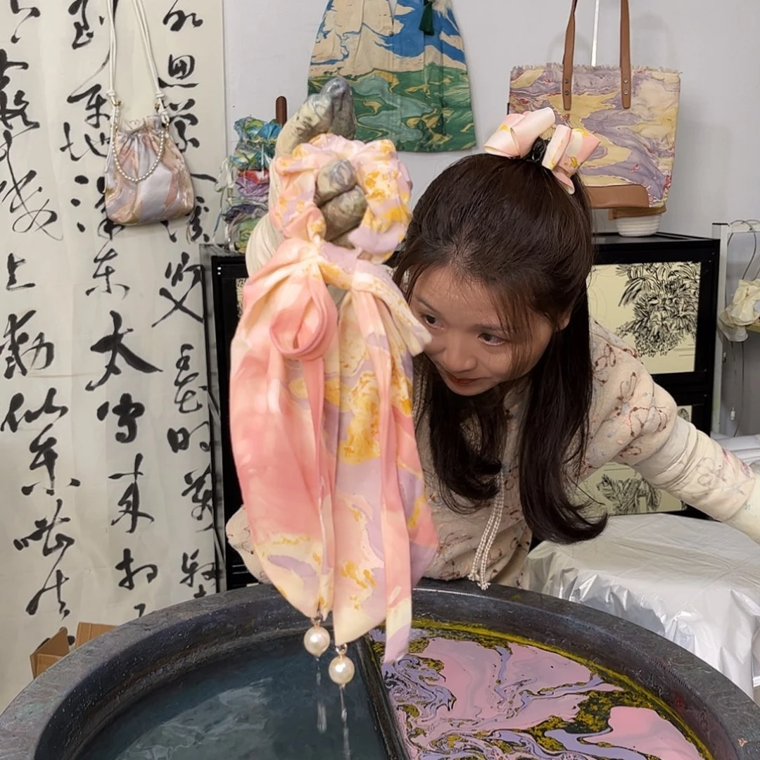 布艺非金属456兔耳朵发圈粉紫金
