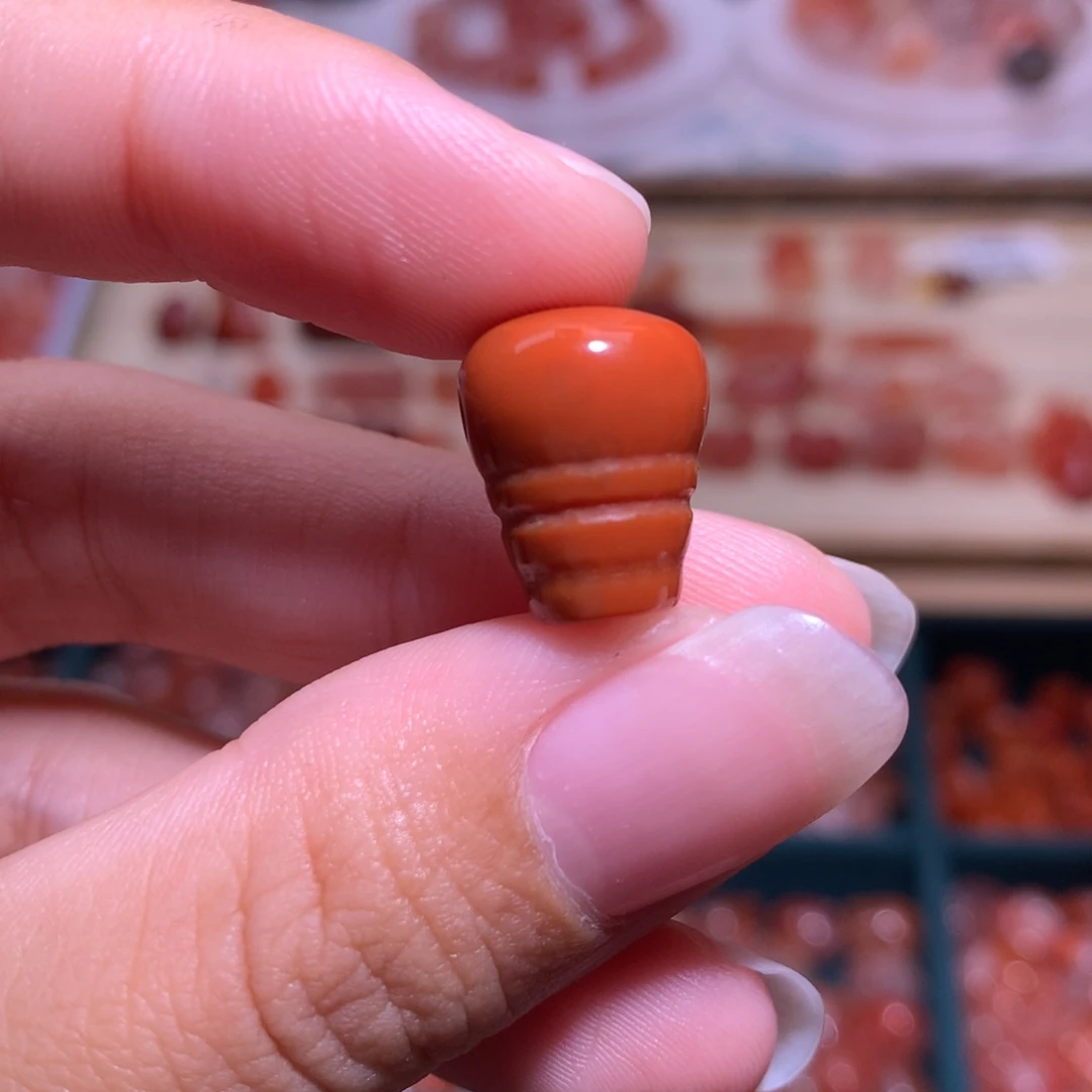 南红玛瑙未镶嵌珠宝半成品三通