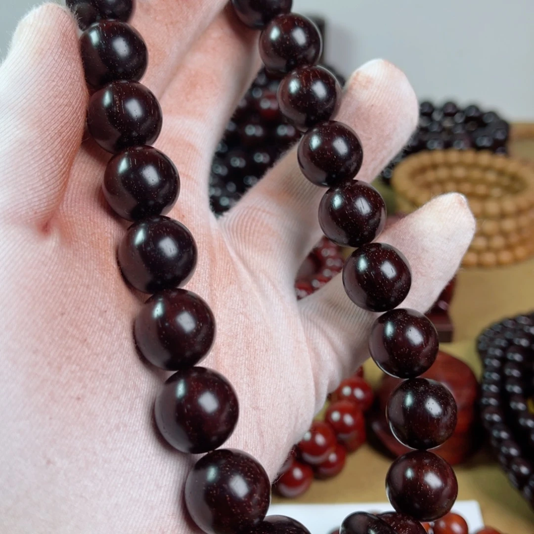 小叶紫檀手串/手链1.6高油密拆房老料满金星手持