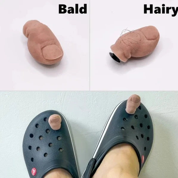 【艺凡】新品洞洞鞋配饰DIY软胶大脚趾亚马逊搞怪可爱鞋面饰品配件