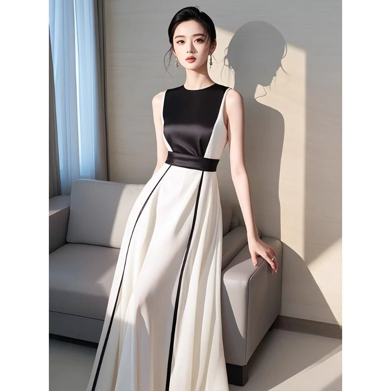 法式高贵优雅生日晚礼服女2024夏季轻奢高级感宴会气质名媛连衣裙