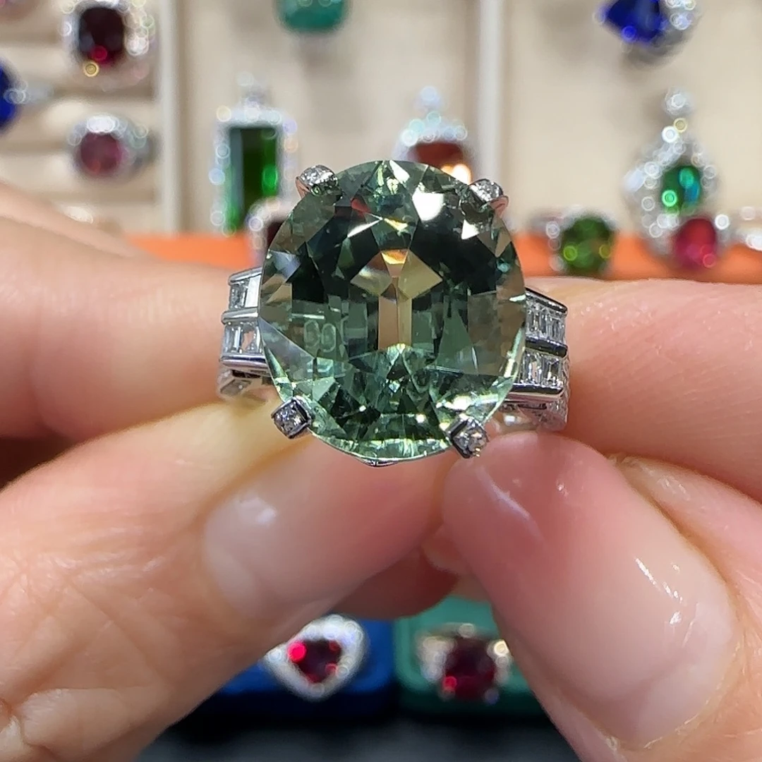 戒指碧玺18K金镶嵌8.3ct