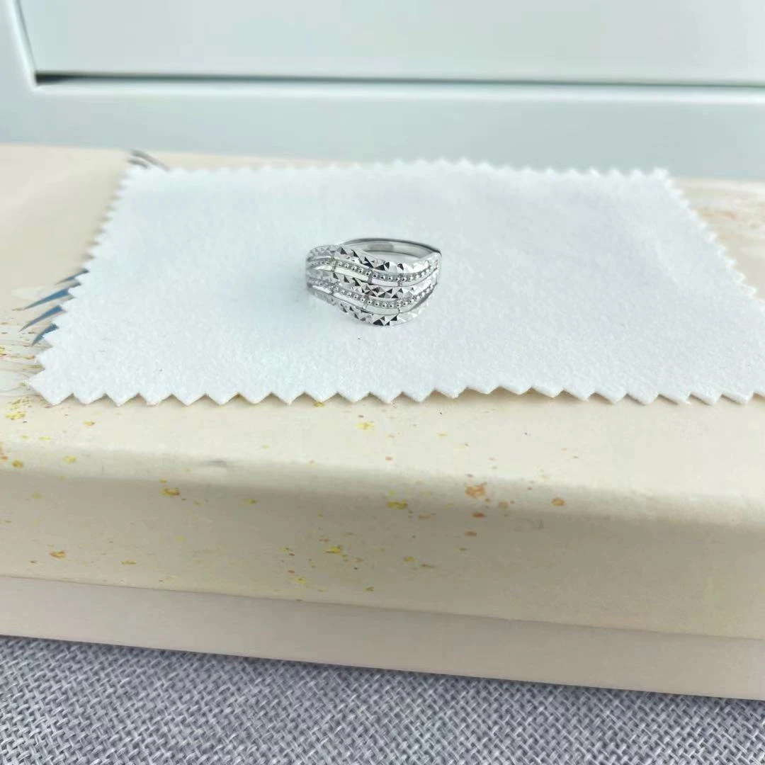 PT950 铂金戒指  多层波浪满天星 气质百搭 S 12159