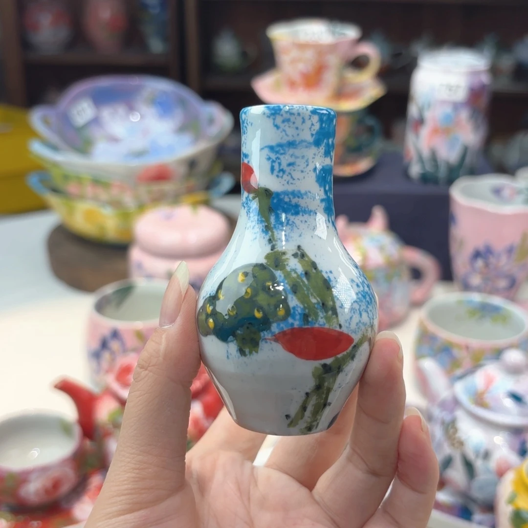 景德镇手绘高温釉下彩陶瓷茶具