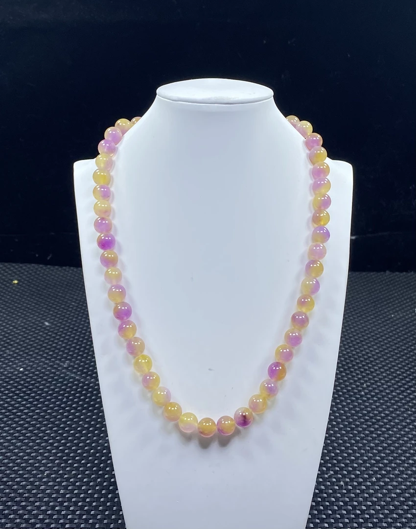 黄紫10mm项链发一条k14