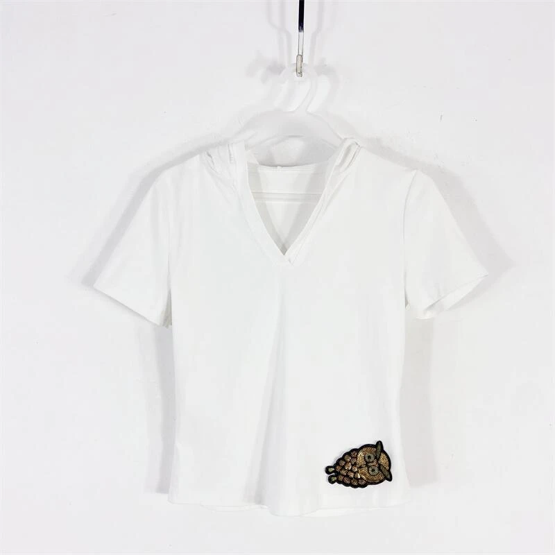 【77衣橱】KS0839精品女装上衣短袖T恤气质轻奢【红人上新】K