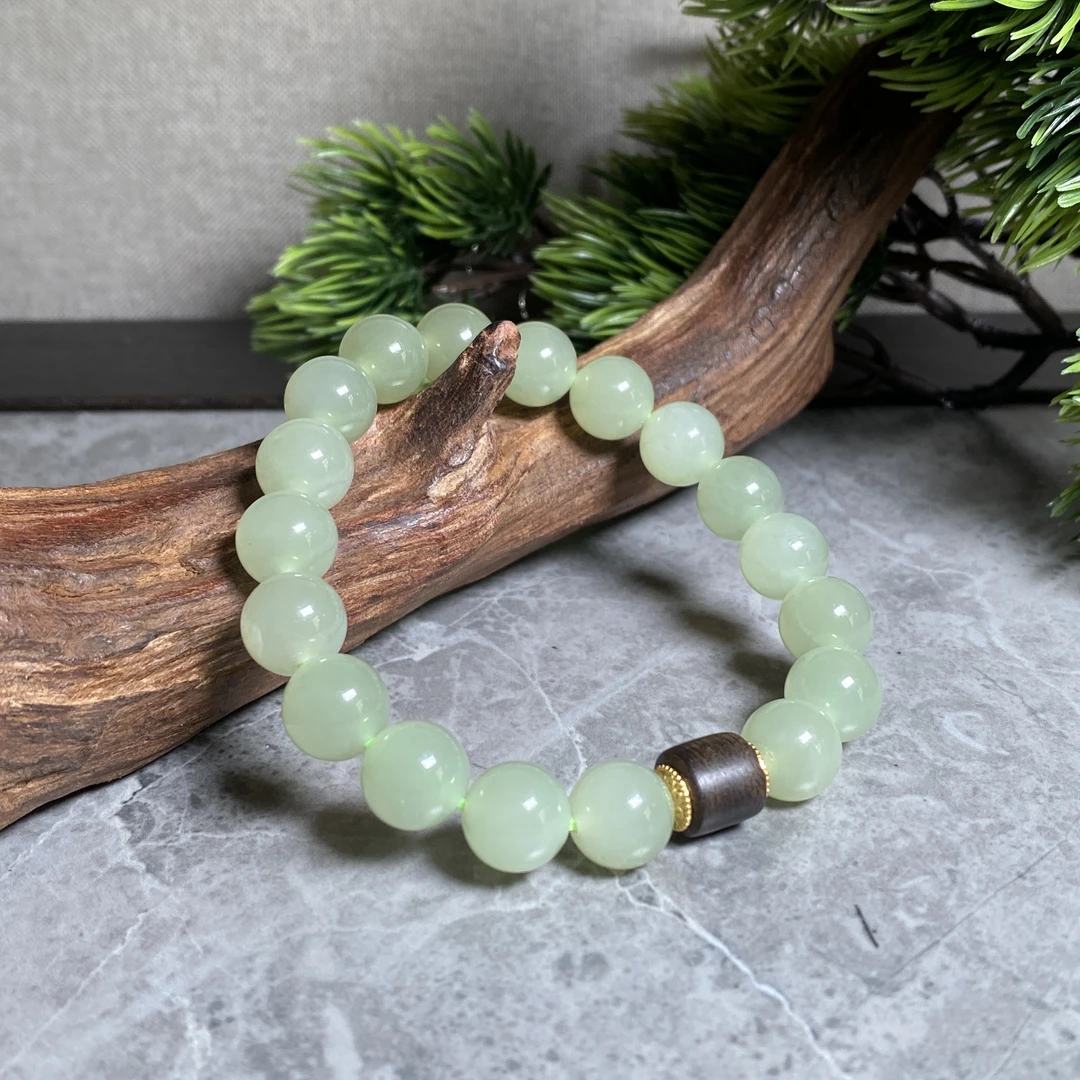 【小北好物】和田玉DIY手串约9.5mm+【多样性发一件】QH10X866