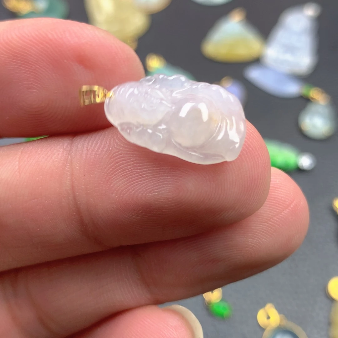 【闪购商品】颈饰18K金镶嵌翡翠翡翠