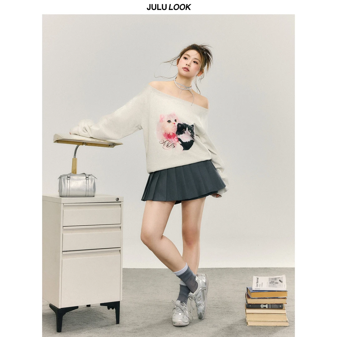 巨鹿工作室“百搭实力”微胖mm经典高腰a字显瘦百褶半裙大码裙裤