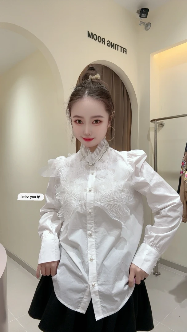 大观欧货时尚百搭设计感纯色简约衬衫