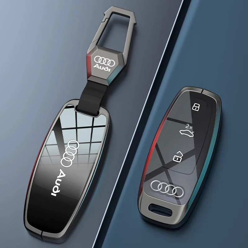 25款奥迪a6l钥匙套24款q4etron男q7专用a3车q3 a8 a4l壳q5l扣a7包