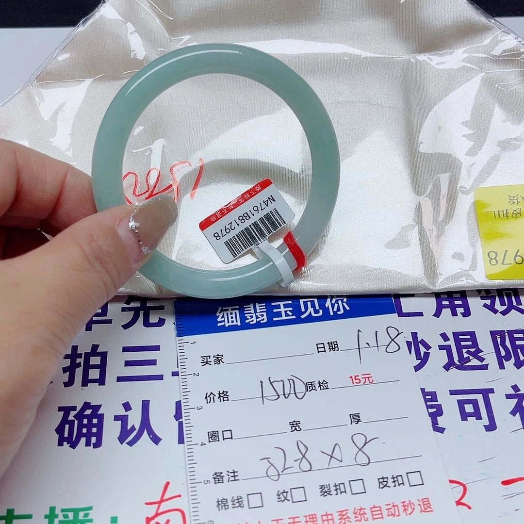 翡翠手镯未镶嵌芝*?翡翠手镯2978