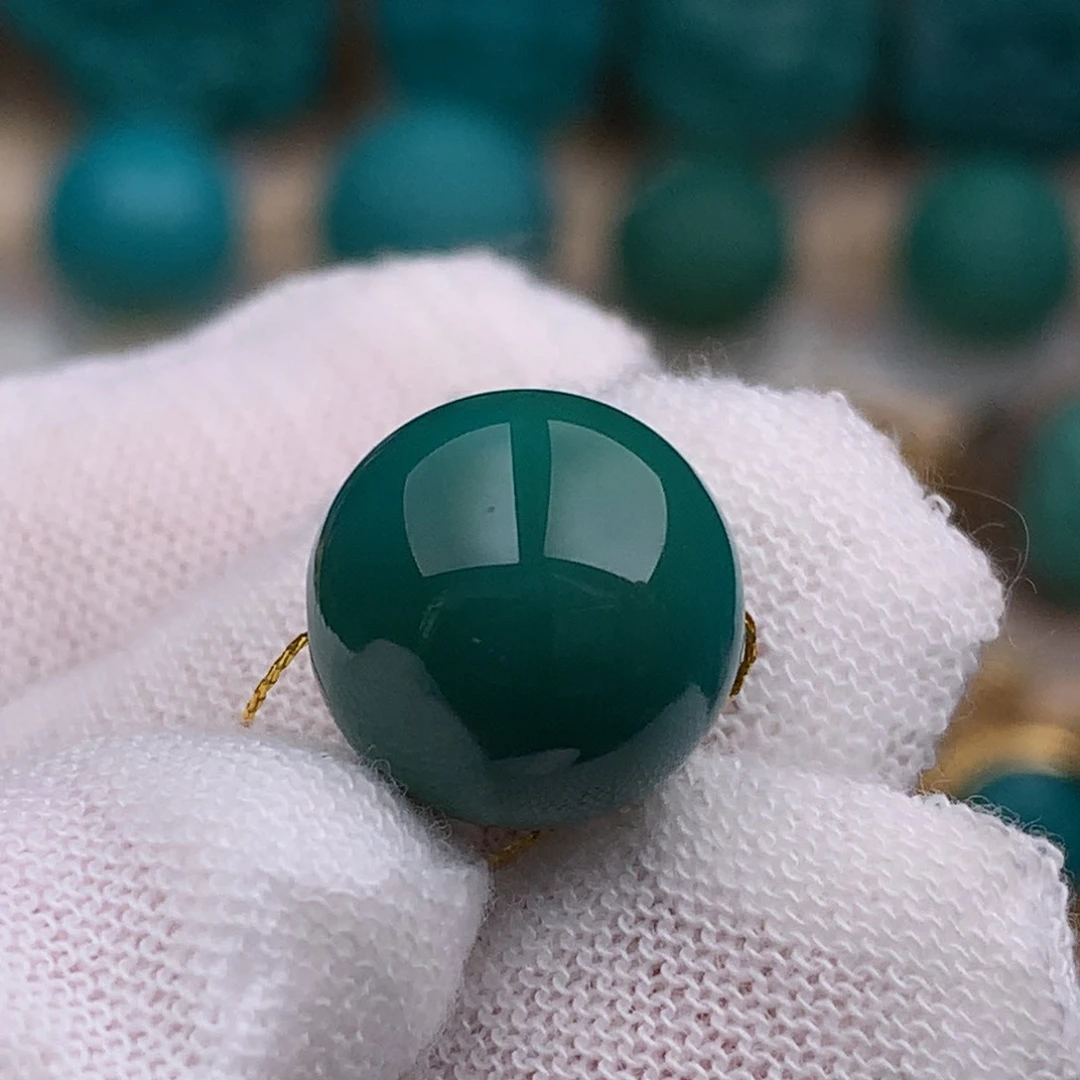未镶嵌绿松石珠宝奇石13mm