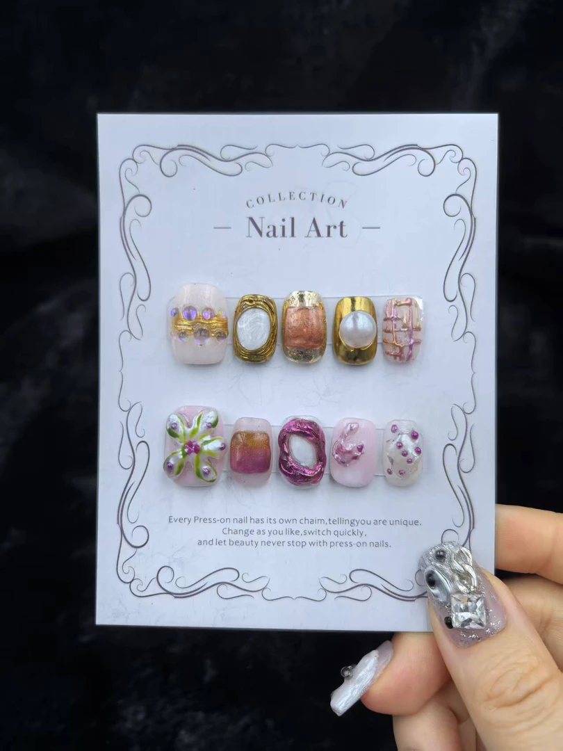 安夏 悦落 瘦瘦甲 纯手工穿戴甲10片