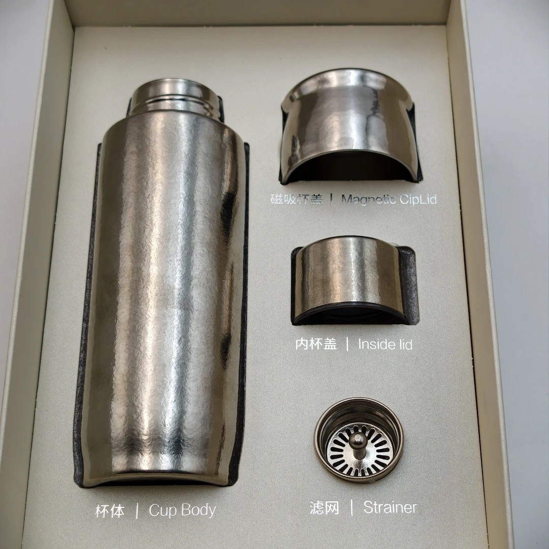 【双十一浮力】磁吸款钛本色内外双层纯钛家用便携单杯保温杯430ml