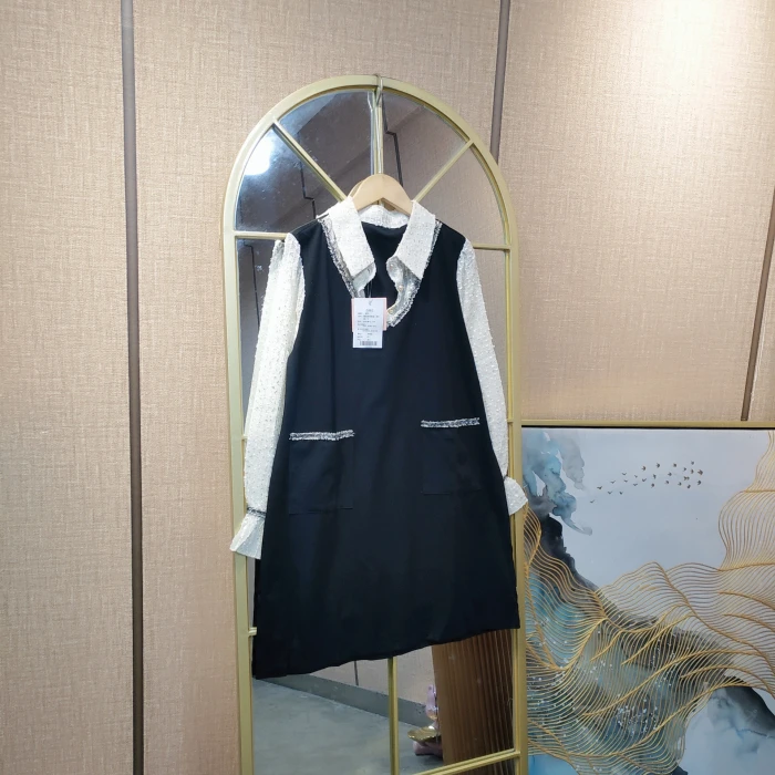 CM129孕妇黑色连衣裙90-120