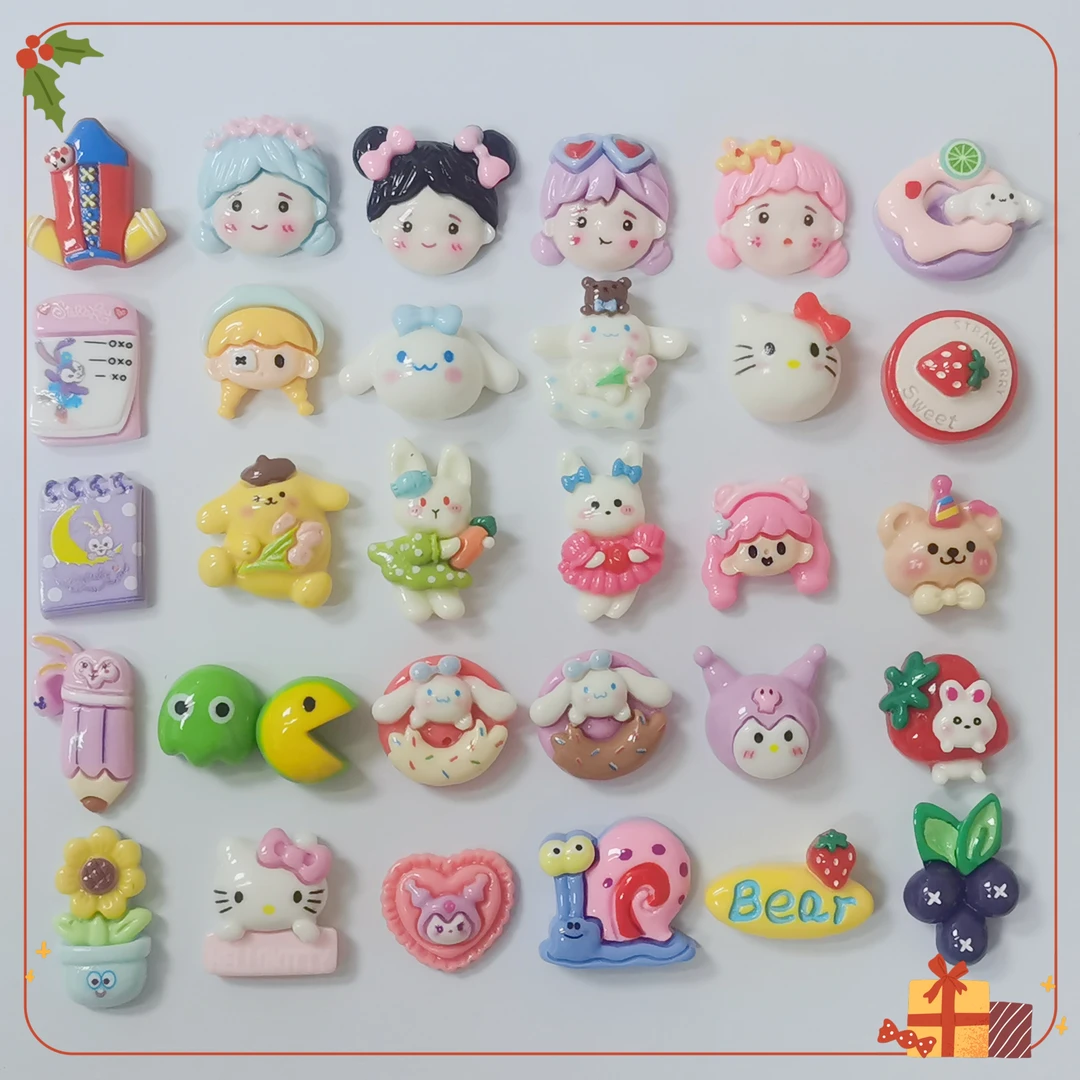 卡通小卡亮面冰透混款DIY贴贴