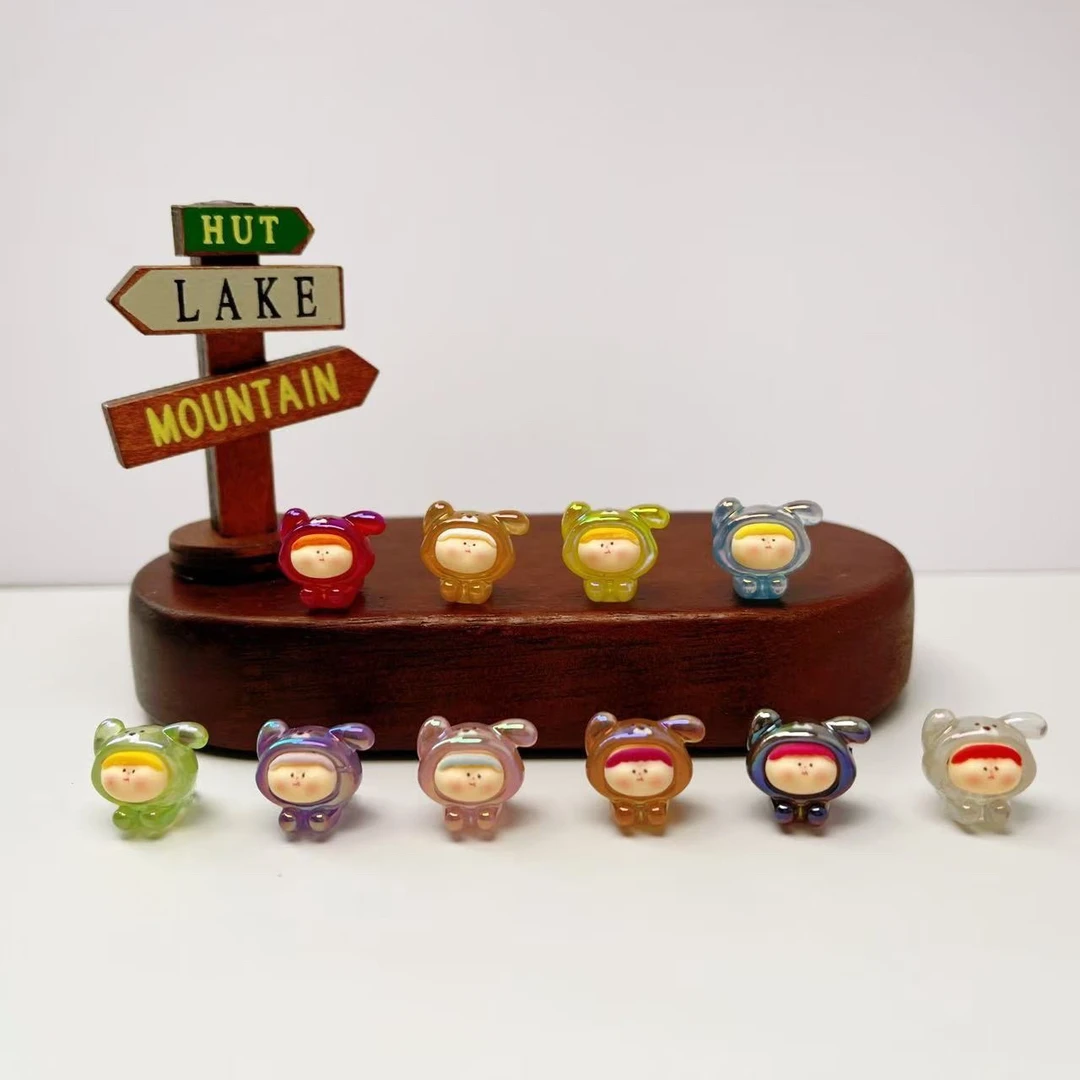 电镀实色夜光迷你小狗莉莉丝 卡通可爱微景观摆件 diy挂饰