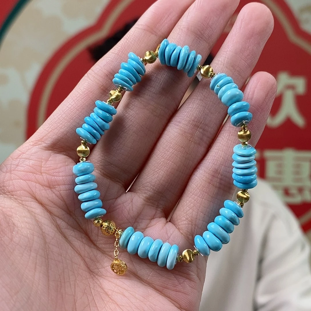 绿松石18K金镶嵌珠宝奇石
