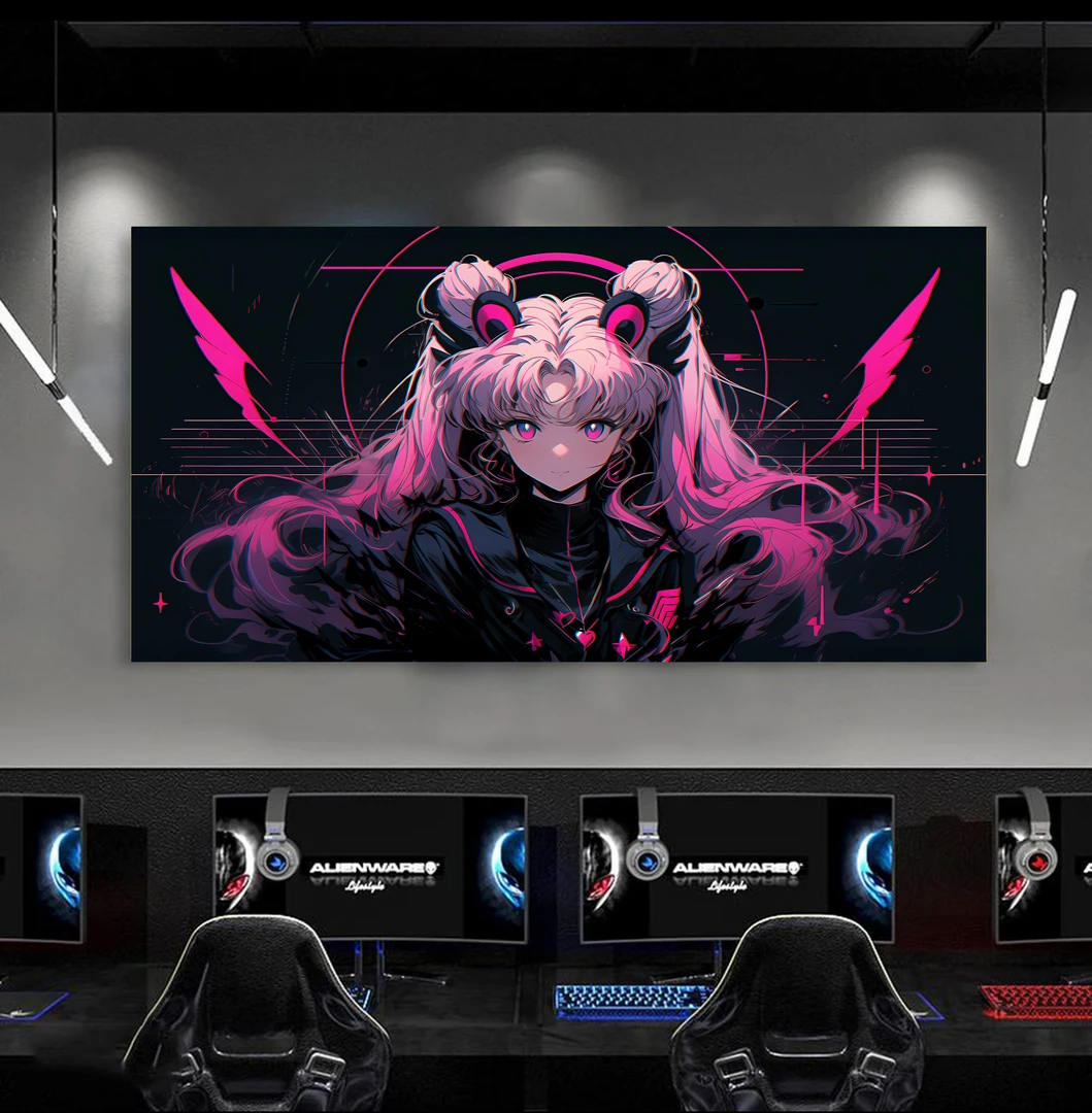 【美少女战士】原创美少女 美少女战士百搭挂画卧室挂画40*80pvc