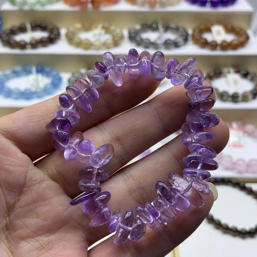 水晶手链未镶嵌紫水晶碎石手链
