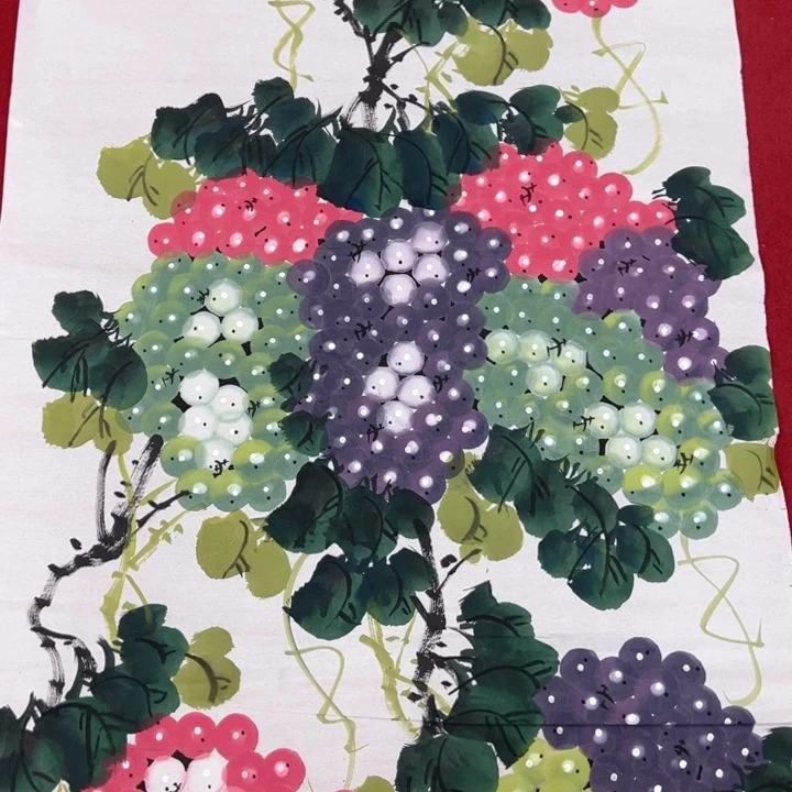 横款纯手工纯手绘早上好