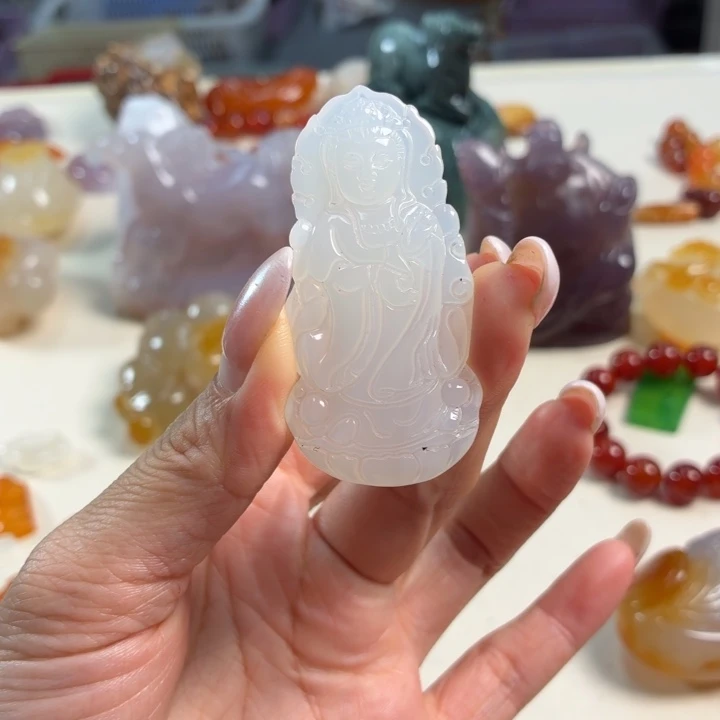 玛瑙/玉髓未镶嵌吊坠(不含链)