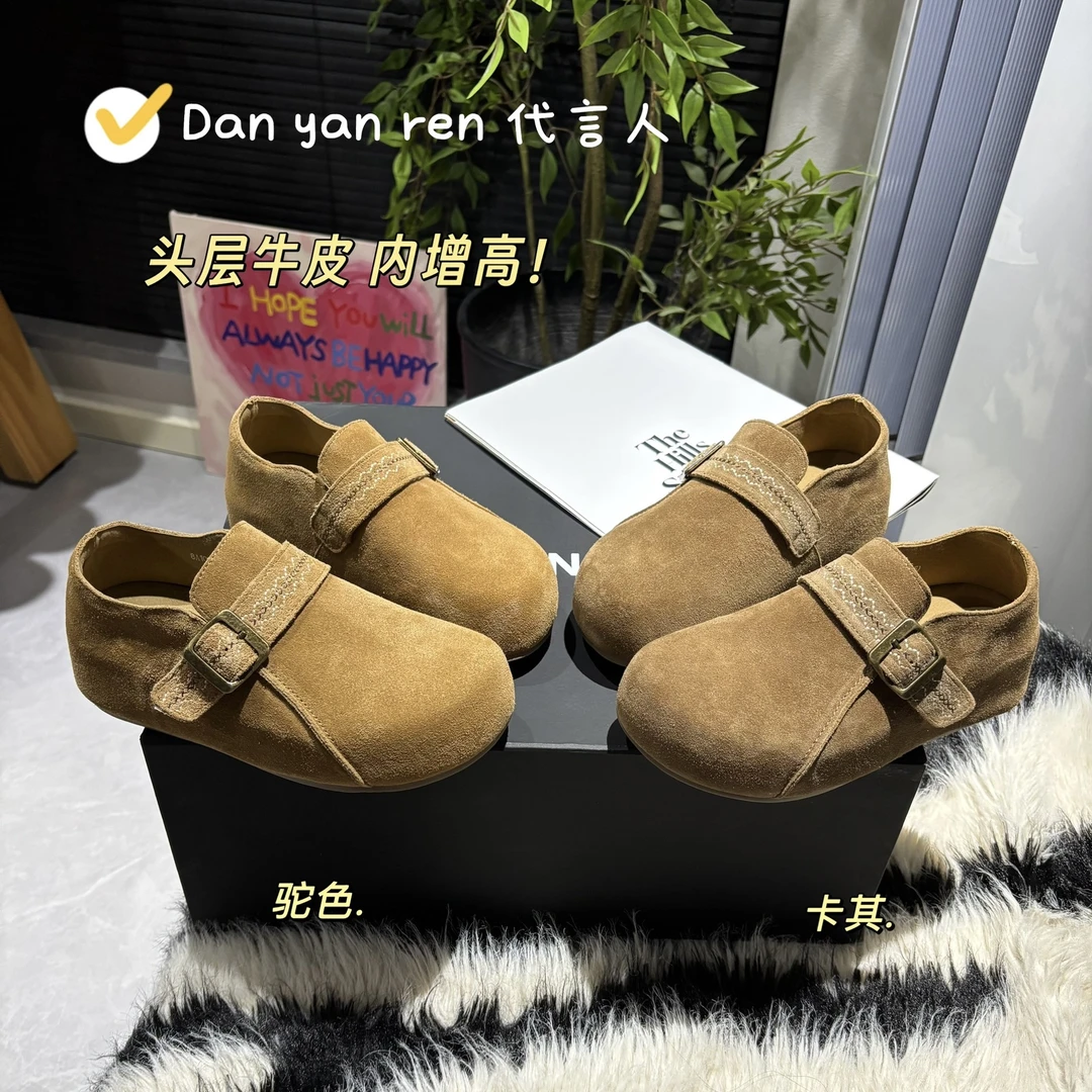 代言人2025秋季新款勃肯鞋内增高百搭时尚韩版复古圆头 5cm