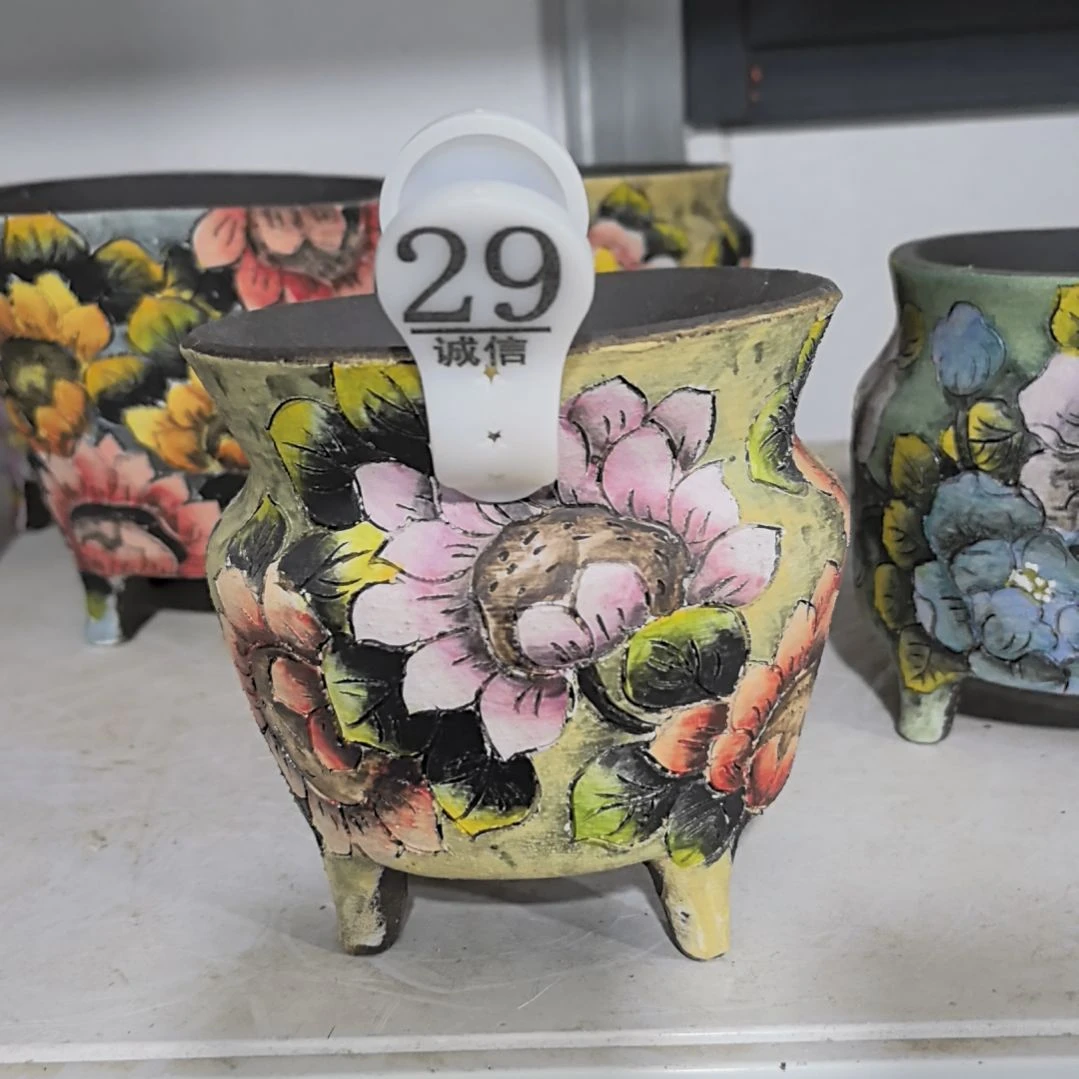 红泥花盆景德镇花盆