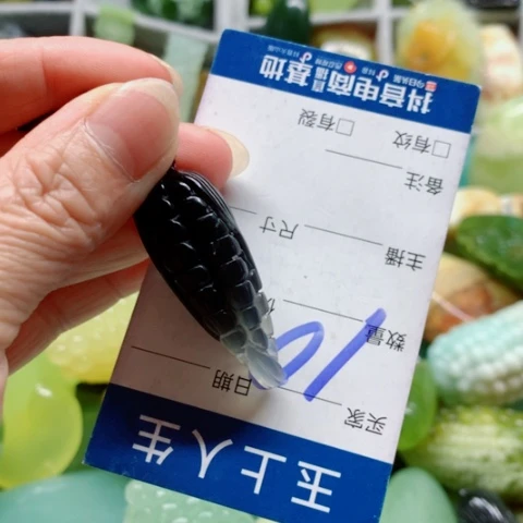 原***线蛇纹石玉未镶嵌手把件