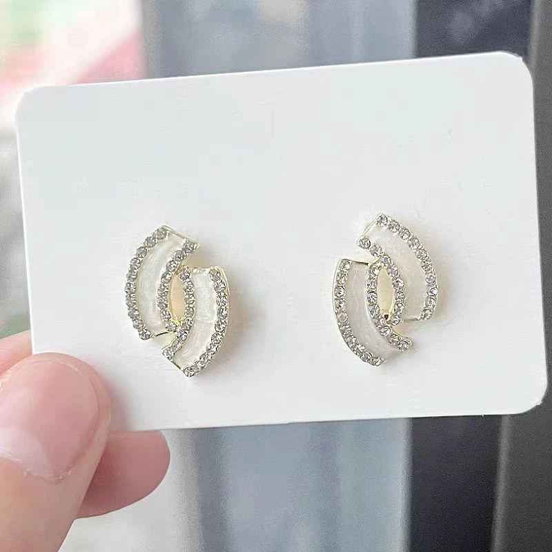 铜合金耳饰 【D8】新款时尚精致甜美百搭简约耳环