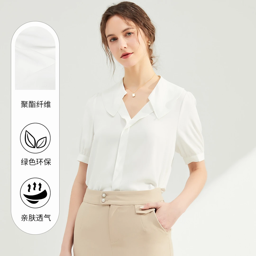 【粉丝专享】气质雪纺衫法式知性通勤衬衣时尚气质简约风衬衫女