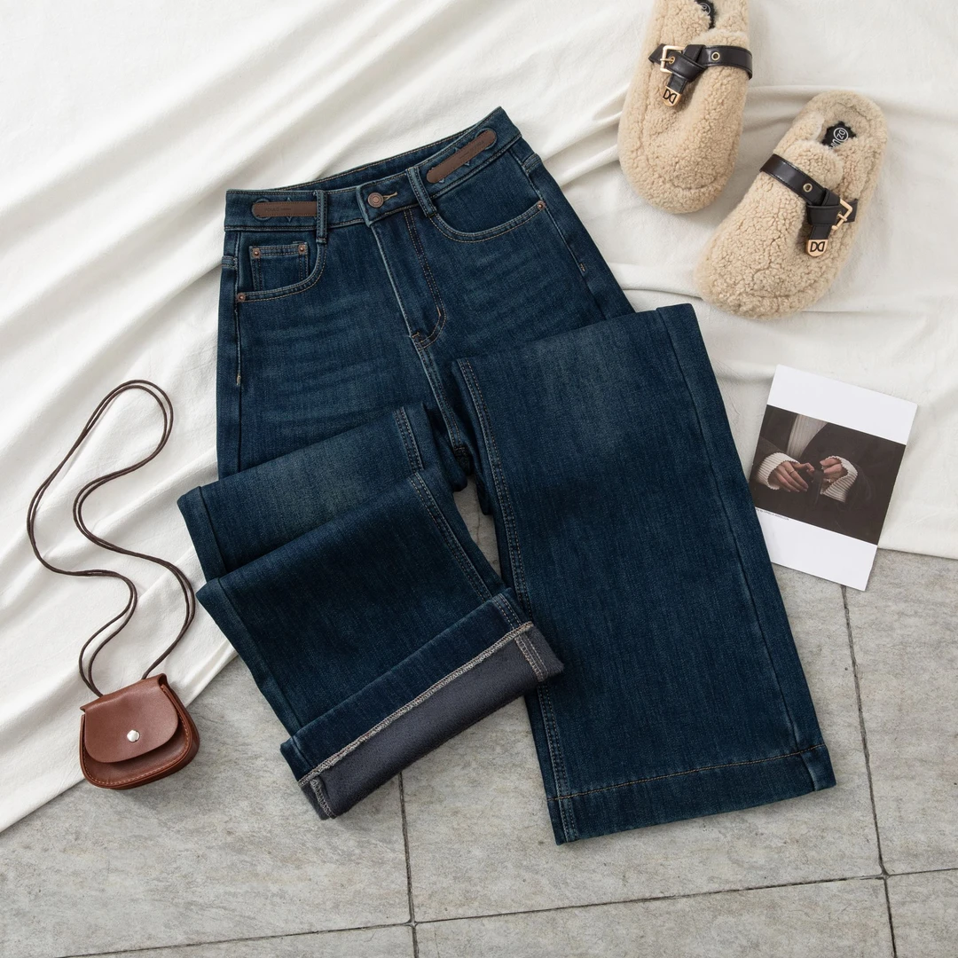 【墨雨云间】1916直筒阔腿裤牛仔裤春秋显瘦高腰时尚休闲百搭复古