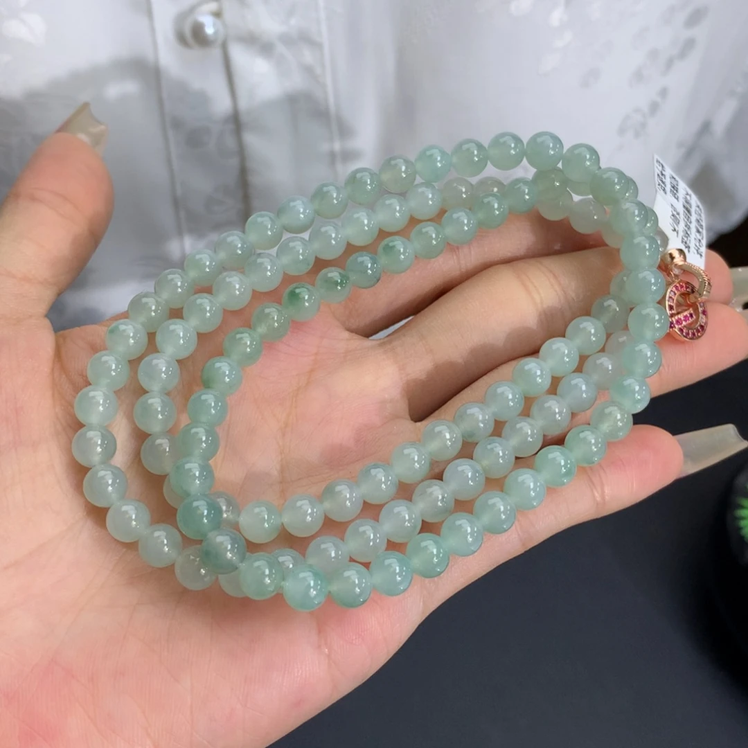 未镶嵌手链翡翠卡6冰胶晴飘花项链