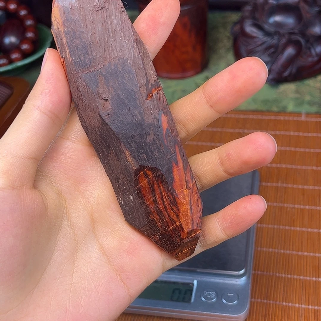 檀香紫檀（小叶紫檀）龙麟底芝麻花琴料福利0.5