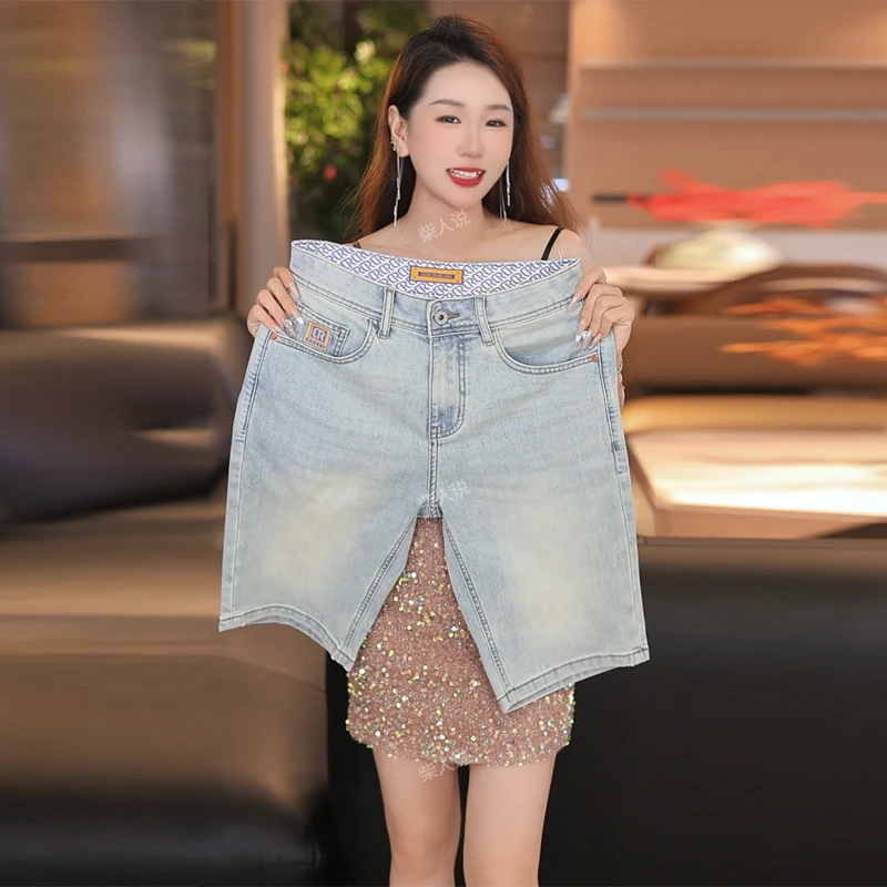 简约百搭弹力男士牛仔短裤2025年夏季薄款时尚潮流吸汗透气修身裤