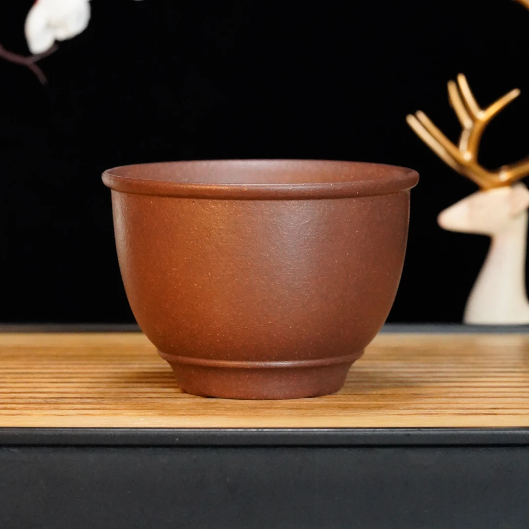 GS15-152  宜兴手工紫砂   瓦缸主人杯