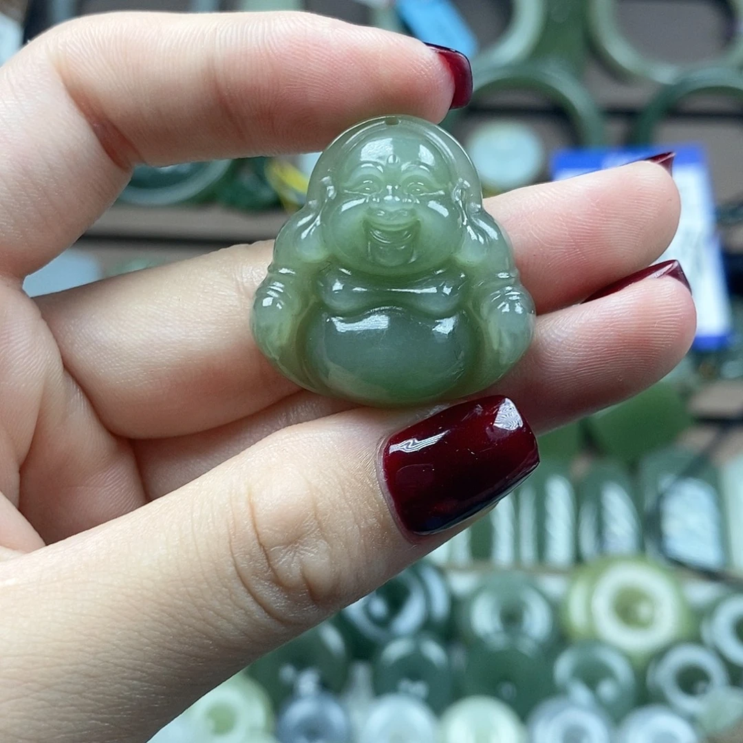 颈饰未镶嵌和田玉佛公30mm